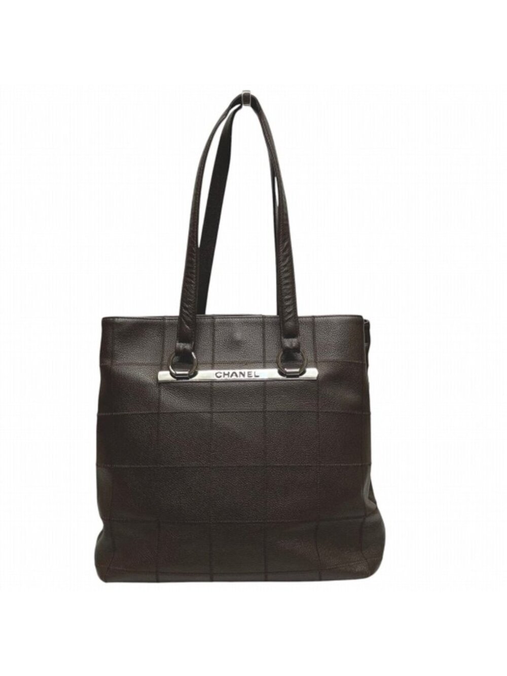 Chanel Choco Bar Tote Bag Caviar Leather